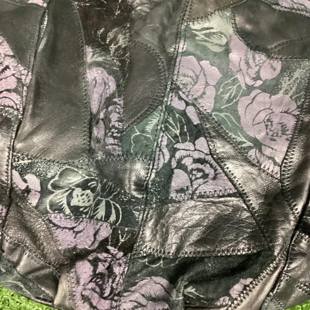 Vintage Leather Hobo Patchwork Bag
